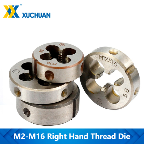 1pc M2/M6/M7/M8/M10/M12/M13/M14/M16  Right Hand Screw Thread Die Metric Machine Die Hand Tapping Tools ► Photo 1/6