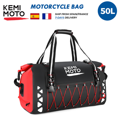 KEMIMOTO Motorcycle Bag Waterproof PVC Tail Bags Reflective Tail Duffle Bag Saddle Dry Luggage Outdoor Bag For  BMW For Yamaha ► Photo 1/6