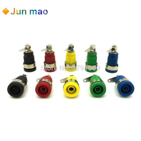 5Pcs 5 Color 4MM Banana Jack Socket Nut Washer for Multimeter Oscilloscope Binding Post Connector 2099 ► Photo 1/6