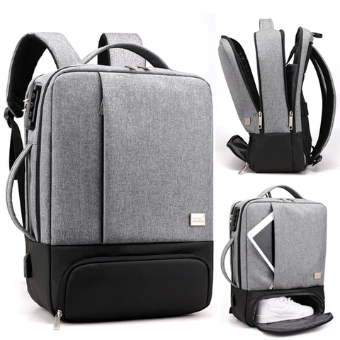 17 Inch 15.6'' Anti Theft Male Notebook Trip Back Pack  Laptop Backpacks Office Women Travel Bagpack Mens school bag Backpack ► Photo 1/6