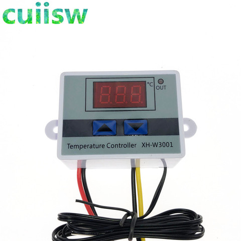 12V/ 24V/ 110V /220V W3001 Digital LED Temperature Controller 10A Thermostat Control Switch Probe XH-W3001 ► Photo 1/6