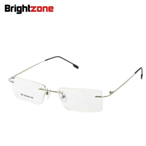 Titanium Memory Flexible Rimless Frame Eyeglasses Optical Prescription Glasses Spectacle for Women and Men Frame Shape Customed ► Photo 1/6