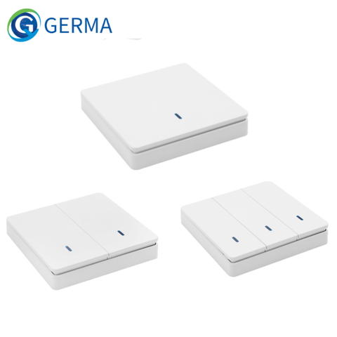 GERMA 1/2/3 Button 433Mhz smart push Wireless Switch Light RF Remote Control 110V 220V Receiver RF Wall Panel Ceiling Lamp ► Photo 1/6
