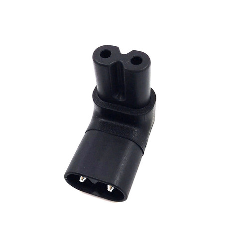 1pcs IEC320 C7 to C8 90 Degree UP and Down Angled,IEC C8 to C7 Figure 8 AC Power Adapter Male Female Extension connector ► Photo 1/6