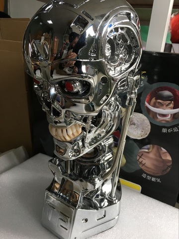 1:1 T800 T2 Skull Terminator Statue Action Figure Endoskeleton Lift-Size Bust Resin Replica Model Toy Collection LED EYE Doll ► Photo 1/1