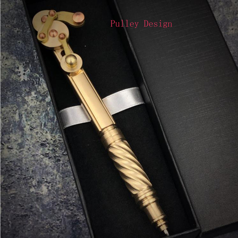 Handmade Bolt Brass Signature Pen Pulley Design  Copper Gel Pen Tactical Pen Self Defense EDC ► Photo 1/5