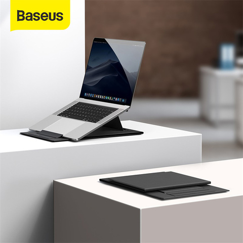 Baseus Folding Laptop Stand Black Computer Holder Ultra High Laptop Holder For MacBook Air Pro Notebook Laptop Stand Portable ► Photo 1/6