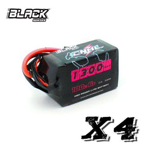 4UNITS CNHL Black Series 1300mAh 6S 22.2V 100C Lipo Battery Pack lipo with XT60 Plug for RC Truck Airplane FPV ► Photo 1/5