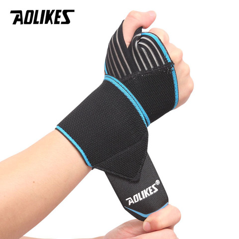 AOLIKES 1PCS Adjustable Opening Design Weight Lifting Wristband Wrist Support Brace Straps Wraps ► Photo 1/6
