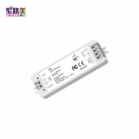 2.4G single color RF Push Dim Dimming led Controller DC5V 12V 24V 36V 1CH*8A dimmer V1 receiver for single color led light tape ► Photo 1/1