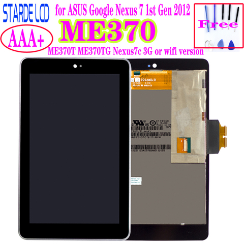 STARDE ME370 LCD for ASUS Google Nexus 7 1st Gen 2012 ME370T ME370TG LCD Display Touch Screen Digitizer Assembly with Frame ► Photo 1/6