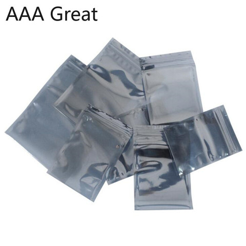 50Pcs/Lot Antistatic Aluminum Storage Bag Ziplock Bags Resealable Anti Static Pouch for Electronic Accessories Package Bags Gift ► Photo 1/6