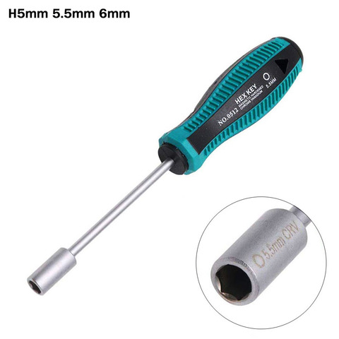 5 5.5 6mm Socket Screwdriver CR-V Steel Socket Wrench Hex Key Spanner Nut Driver Hex Wrench Hexagonal Screw Driver Repair Tool ► Photo 1/4