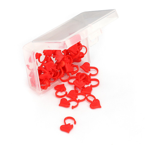 Bulk 50pcs Heart Shape Stitch Markers Plastic Knitting Crochet Locking Stitch Knitting Holder Needle Sewing Accessories with Box ► Photo 1/6