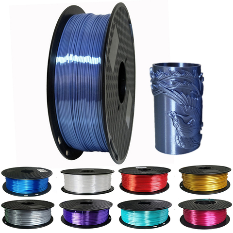 1.75mm Silk Pla Filament 250g Shiny Metal-like 0.25kg Black Red etc. 19 Colors Silk 3D Printer Filament for DIY Artwork Printing ► Photo 1/6