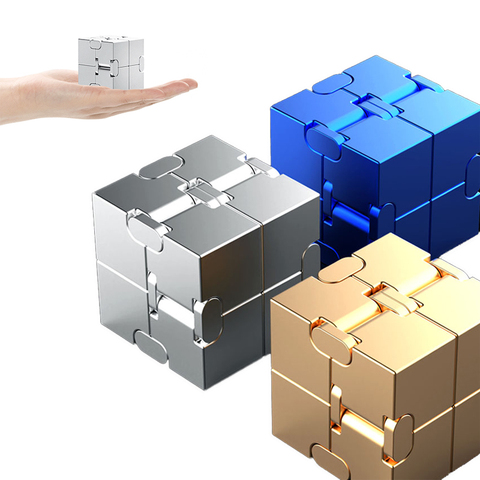 Mini Stress Relief Toy Premium Metal Infinity Cube Portable Decompresses Relax Toys Best Gift Toys for Children ► Photo 1/6