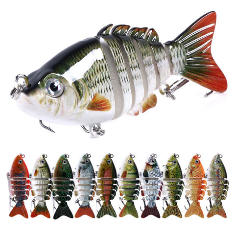 Fishing Lure 8cm 13g 3D Eyes 6-Segment Lifelike Fishing Hard Lure Crankbait With 2 Hook Fishing Baits Pesca Cebo for Bass Pike ► Photo 1/6