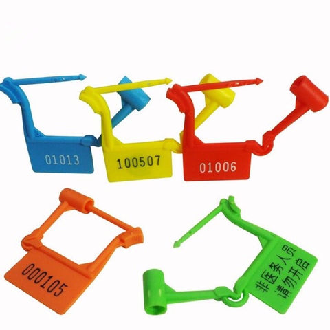 100pcs Hot security seal plastic Disposable lock anti-theft padlock for travel luggage Air bags ► Photo 1/6