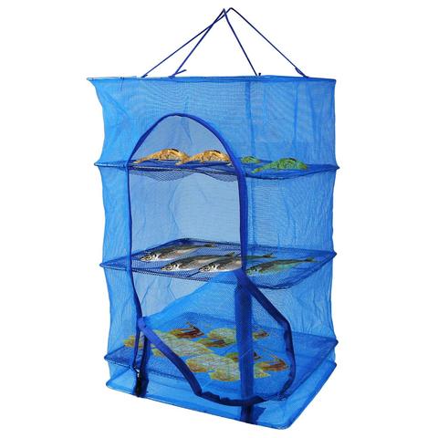 Fish Mesh Hanging Drying Net Food Dehydrator Durable Folding 4 Layers Fish Vegetable Dishes Dryer Net Drying Rack ► Photo 1/6