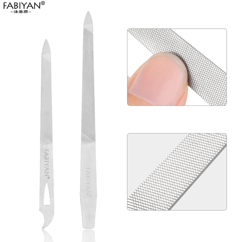 Double Side Nail Art File Buffer Cuticle Pusher Remover Scrub Grinding Stainless Steel UV Gel Polish Tips Manicure Pedicure Tool ► Photo 1/6