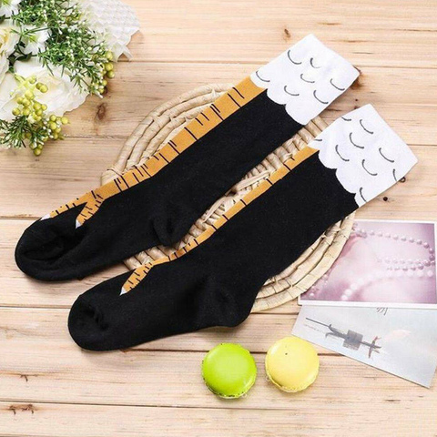 Women Crazy Funny Chicken Leg Cluck Novelty Knee Thight High Sock Breathable Fitness Gift XIN-Shipping ► Photo 1/6