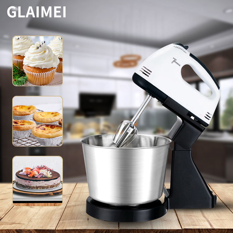  Hot 230v Electric Food Mixer Table Stand Cake Dough Mixer  Handheld Egg Beater Blender Baking Whipping Cream Machine 7 Speed: Home &  Kitchen