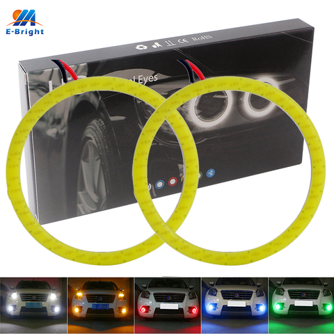 YM E-Bright 1Pair Halo Rings COB 60MM 70MM 80MM 90MM 100MM 110MM 120MM Car Headlight Angel Eyes Motorcycle White Blue Red Green ► Photo 1/6