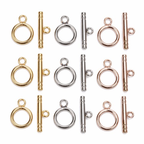 LOULEUR 4sets/lot Stainless Steel OT Clasps Buckle Connectors Fit Bracelet Necklace For DIY Jewelry Making Findings ► Photo 1/6