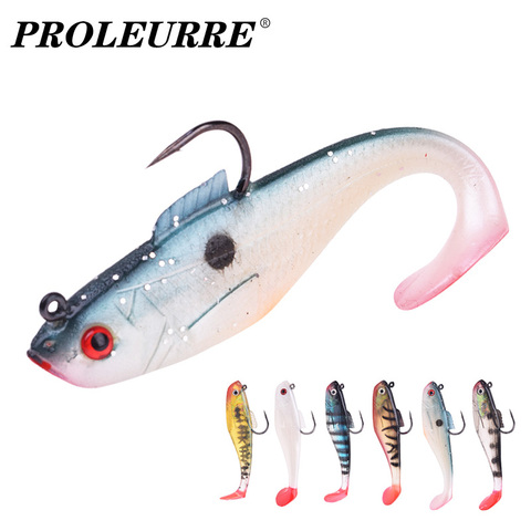 1Pcs Soft Lures Lead Head Fish 5cm 8cm Isca Jig Wobblers Artificial Silicone Worm Shad Bait Bass Carp Jigging Sea Fishing Tackle ► Photo 1/5