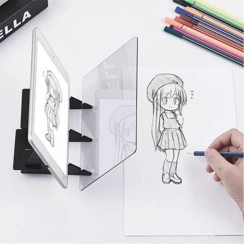 Optical Imaging Drawing Board Lens Sketch Mirror Reflection Dimming Bracket Holder Painting Mirror Plate Tracing Table Plotter ► Photo 1/6
