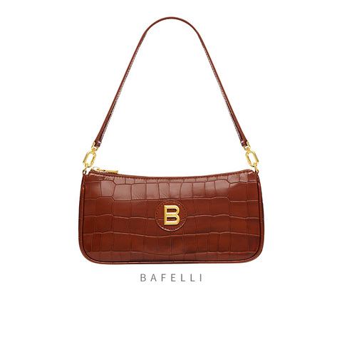 BAFELLI LEATHER OLDE WORLDE BAG WOMEN NEW ARRIVAL FASHION SHOULDER CROSSBODY HANDBAG BAGUETTE ► Photo 1/6