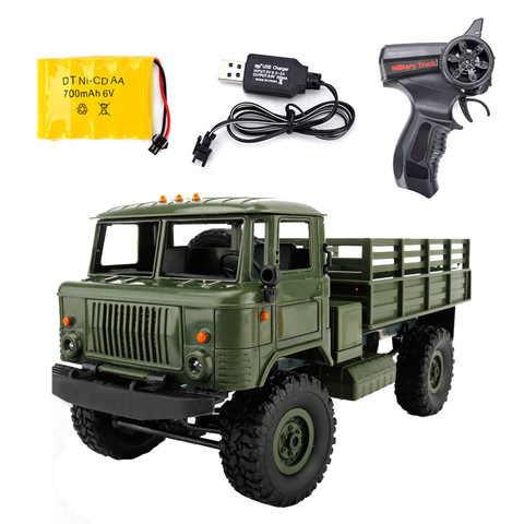 WPL B-24 Remote Control Military Truck DIY Off-Road 4WD RC Car 4 Wheel Buggy Drive Climbing GAZ-66 Vehicle for Birthday Gift Toy ► Photo 1/6