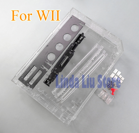Black White full set Housing Shell Case Cover Replacement for Wii Game Console with retail  package ► Photo 1/6