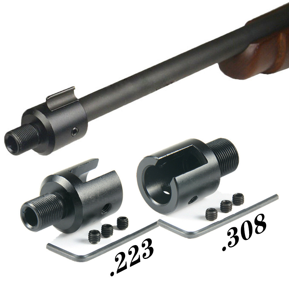 Aluminum Ruger 1022 10/22 Muzzle Brake Adapter 1/2x28 & 5/8x24 .750 Barrel End 