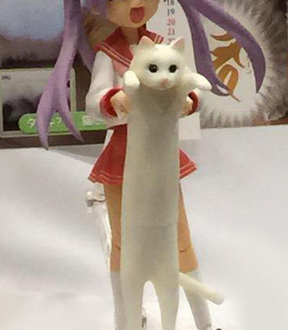 1/12  high 95mm modern long cat (NO GIRL ) Resin figure Model kits Miniature gk Unassembly Unpainted ► Photo 1/1