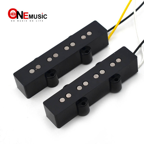 Open Alnico 5 Jazz JB Bass Pickup Neck or Bridge Pickup Braided Cloth Cable for 4 String Bass Parts ► Photo 1/6