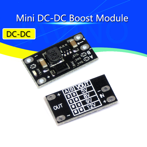 Mini DC-DC Boost Step Up Converter 3V 3.2V 3.3V 3.7V 5V 9V to 12V Voltage Regulator PCB Board Module can set 5V/ 8V/ 9V ► Photo 1/5