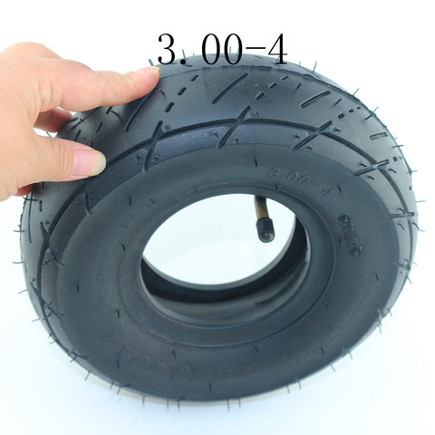 free shipping tyre 3.00-4 Inner Tube and out tire for Knobby Scooter Go Kart Electric scooter Highway tire ► Photo 1/3