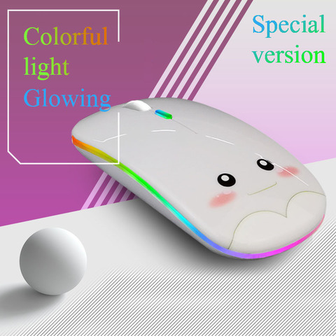 Office Computer Mouse Wireless Mouse for Girl Cute Silent Notebook Optical Mouse Rechargable Fashion Mute Mice for Laptop ► Photo 1/6