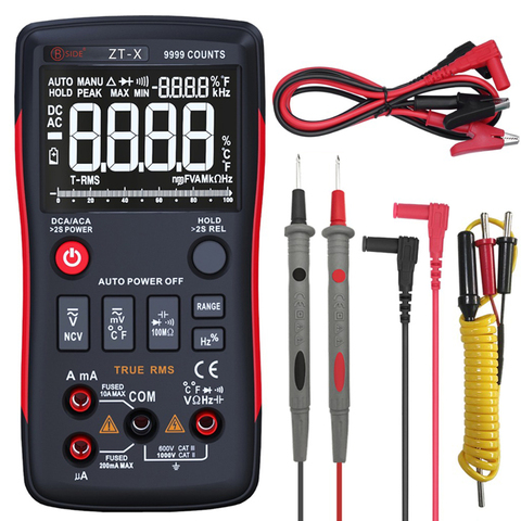 BSIDE Digital Multimeter True-RMS 9999 Counts 3-Line Display Analog Tester Voltmeter Capacitor Temp Meter Ammeter Better RM409B ► Photo 1/6