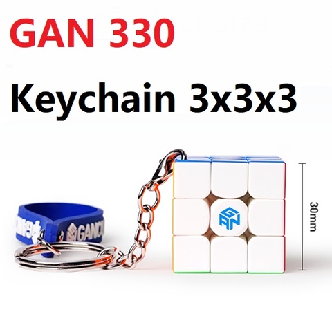 Newest GAN 330 Keychain 3x3 Cubing Speed gan33 cubo magico key chain puzzle gan330 3x3x3 stickerless magic cube educational toys ► Photo 1/6