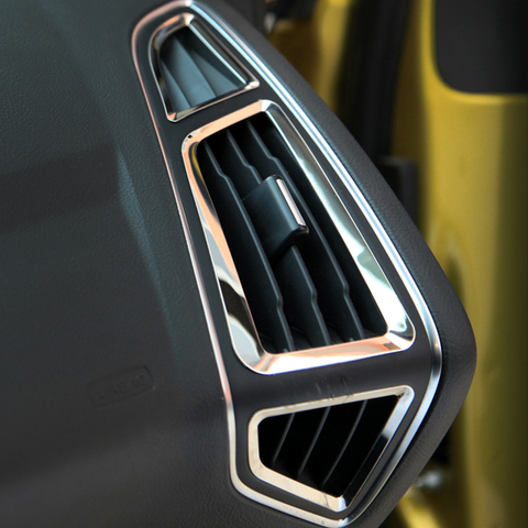 6pcs/set ABS Chrome Trim Accessories Outlet Decoration Ring Interior Frame For Ford Focus 3 MK3 Focus 4 MK4 2012-2015 ► Photo 1/5