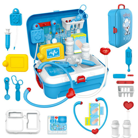 17pcs Kids Pretend Doctor Set Portable Backpack Medical Kit Doctor Toys Classic Role Play Game Toys for Children Gifts ► Photo 1/6