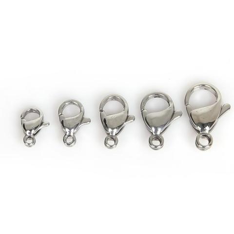 10pcs/lot Stainless Steel Lobster Clasp Hooks For DIY Jewelry Making Findings Necklace Bracelet Chain Accessory Supplies ► Photo 1/6