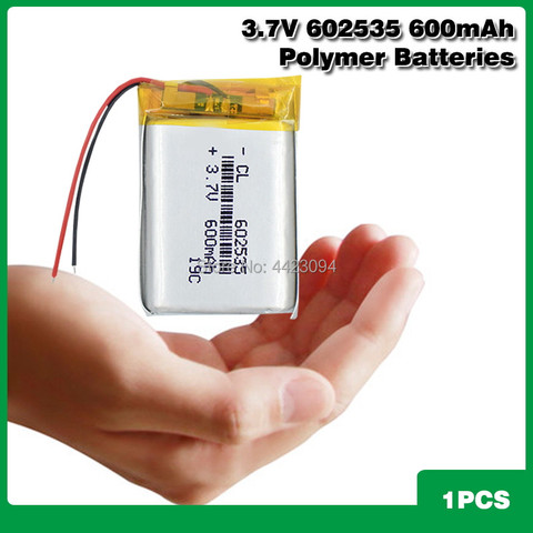 Rechargeable Li-polymer Lithium Battery 602535 3.7v 600mah Li-po Ion Battery Replacement Mini 602535 LI-ION Bateria ► Photo 1/6