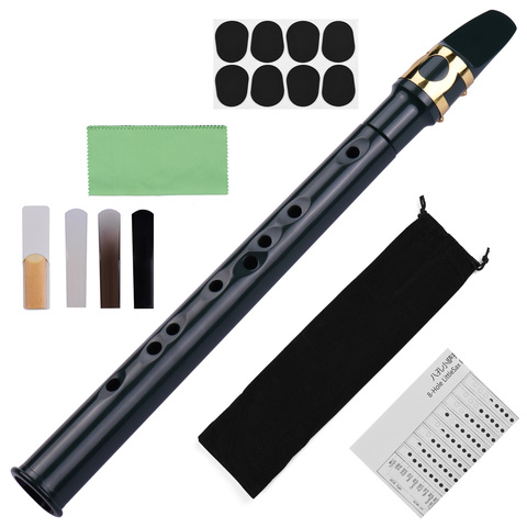 8-hole Mini Pocket Saxophone ABS with Alto Mouthpiece Ligature Reeds Pads Finger Charts Cleaning Cloth Carrying Bag ► Photo 1/6