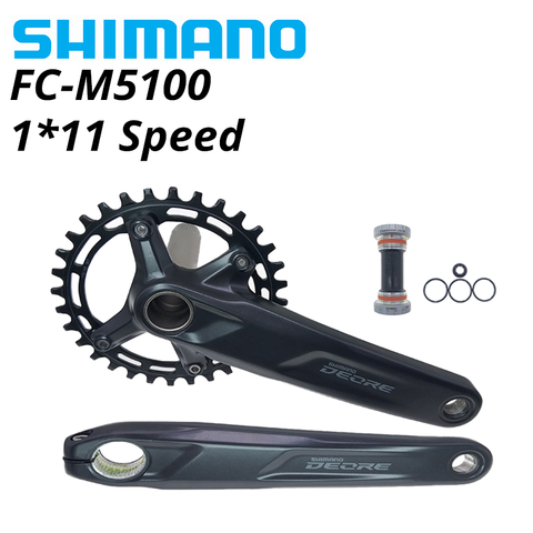 SHIMANO DEORE FC M5100 Crankset M5100 1x11-Speed 11s 11v 32T 175MM 170MM 32T 34T compatiable with M7000 ► Photo 1/6