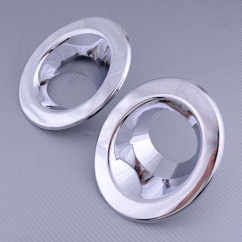 DWCX 1 pair Front Fog Light Lamp Cover Trim Rings Chrome ABS Fit for Land Rover Freelander 2 LR2 2008 2009 2010 ► Photo 1/3