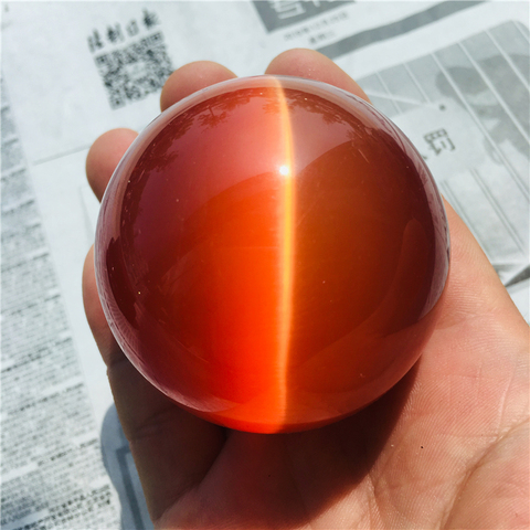 4-10cm Natural red cat eye crystal ball divination energy stone ball photography decorative ball ► Photo 1/5