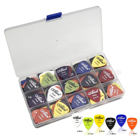 Electric Guitar Picks 50 Pcs Acoustic Music Picks Plectrum 0.58/0.71/0.81/0.96/1.20/1.50mm Thickness Guitar Accessories ► Photo 1/5